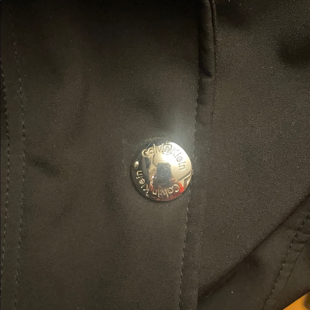 Calvin Klein Black Double-Breasted water resistant Coat - Picture 14 of 14